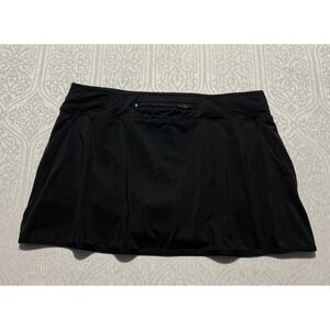 MIA Sport Womens Active Skort Black Large Running Tennis Golf Skirt with Shorts